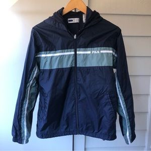 ✨SOLD✨ Women’s size M blue Fila Windbreaker Jacket